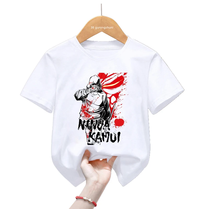 New Fashion Cartoon Print T-Shirt Ninja Kamui T Shirt Funny Boys Girls Unisex Tshirt Kids Clothes Harajuku Short Sleeve Top