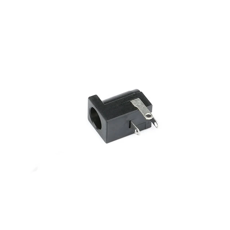 10pcs DC Power Jack Socket DC Connectors 5.5x2.1mm DC-005 Black Supply Barrel-Type Right Angle PCB Mount Terminal