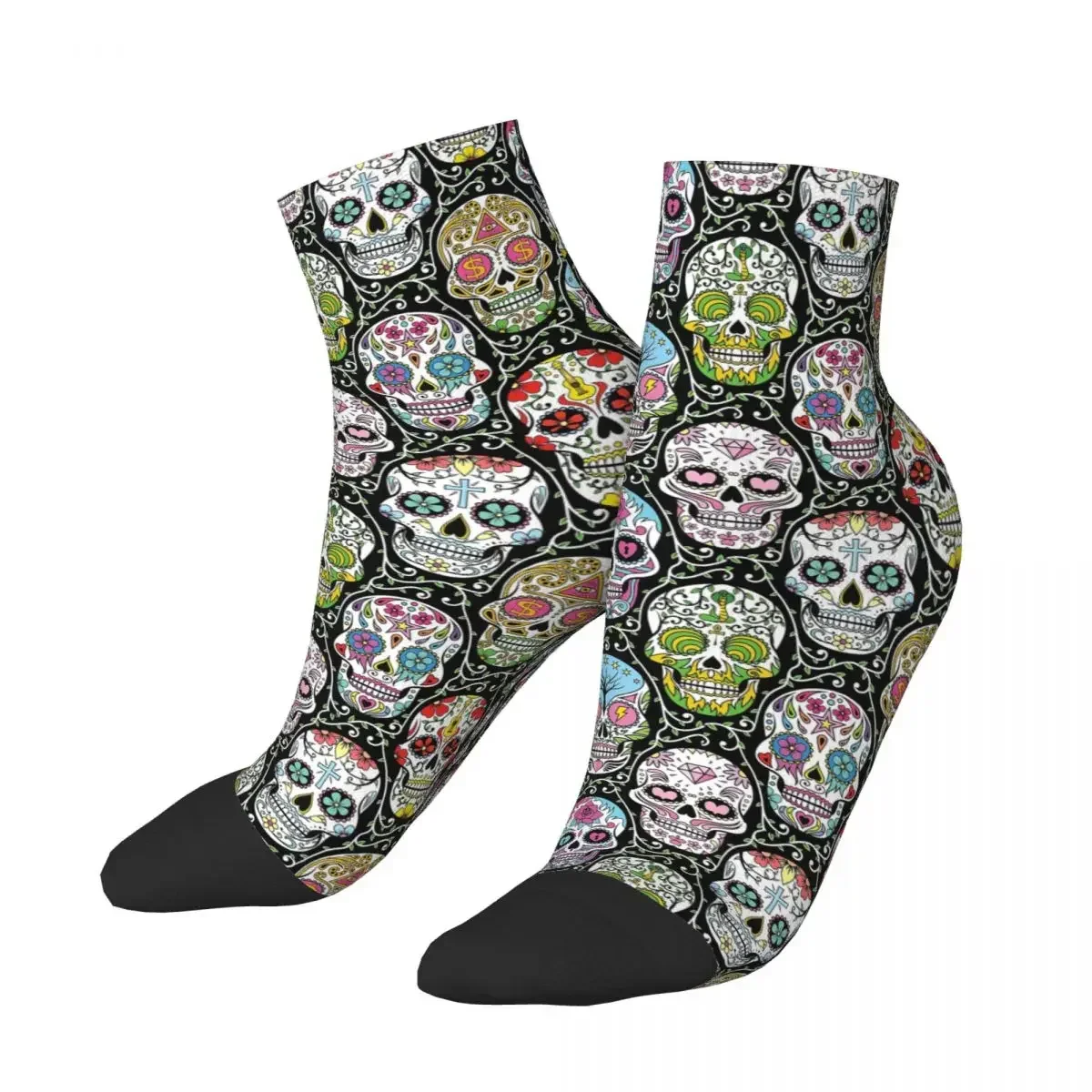 Mexican Skull Pattern Socks Harajuku High Quality Stockings All Season Socks Accessories for Unisex Gifts