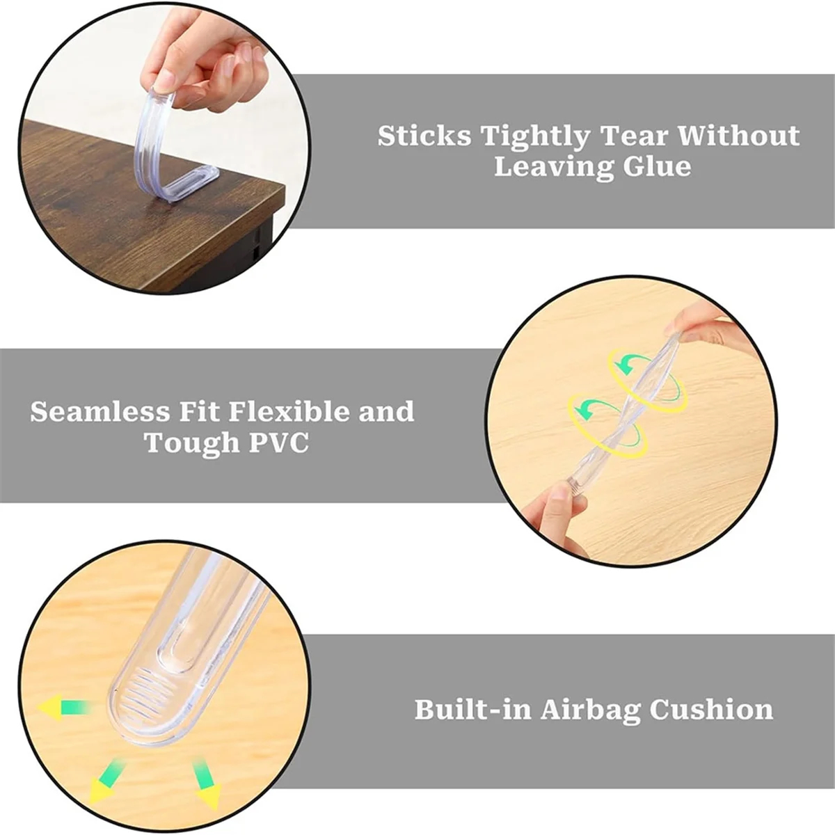 A04I Rubber Chair Wall Protector From Chair Back,6 Pack Clear Furniture Bumpers Silicone Cabinet Door for Shower Doors,Drawer image 3