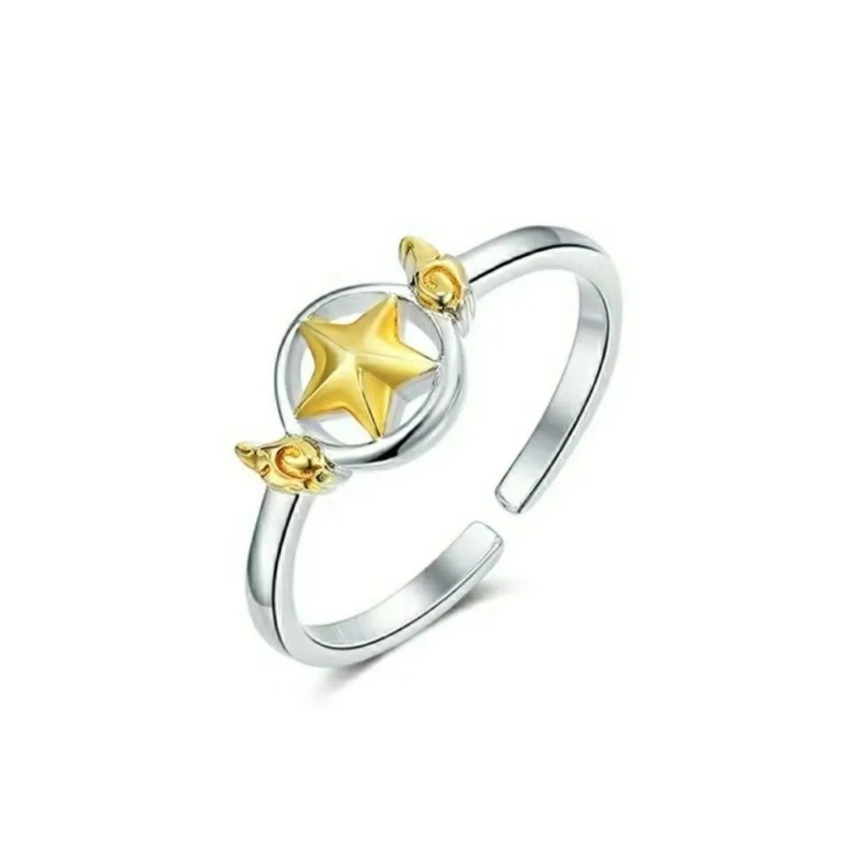 Sailor Moon Petite Ring mit Sternverschluss, super auffällige Handdekoration für Mädchen, Cosplay-Artikel, 2D-Requisiten, Geschenk