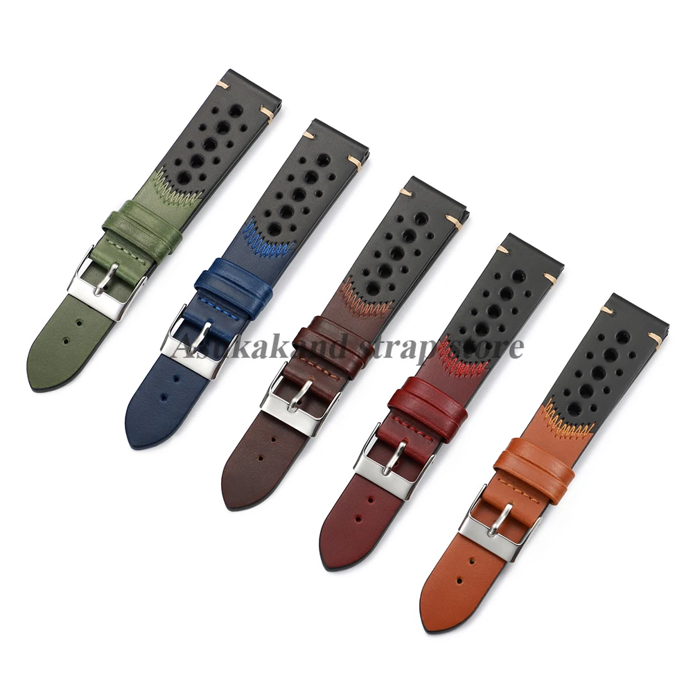 جديد النفط الشمع الجلود حزام ساعة اليد 20 مللي متر ل أوميغا حزام الساعات ل Smartwatch العالمي سوار الرجال النساء حزام الملحقات