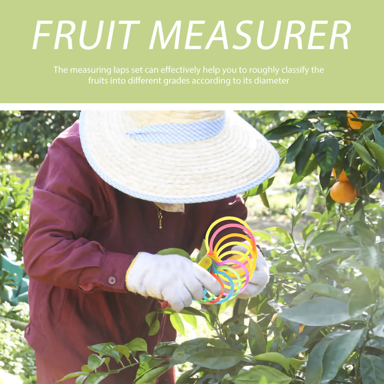 1Set Plastic Fruit Diameter Measuring Laps Set for Grading Classification of Oranges Pears Citrus Peaches Fruit Growers