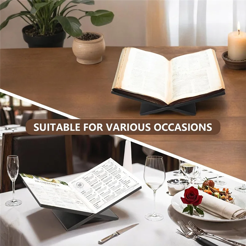 ABWZ-حامل عرض مفتوح، حامل كتب خشبي كبير، حامل طاولة القهوة، حامل خشبي للمجلات، الفن، كتاب الطبخ، الكتاب المقدس، القرآن