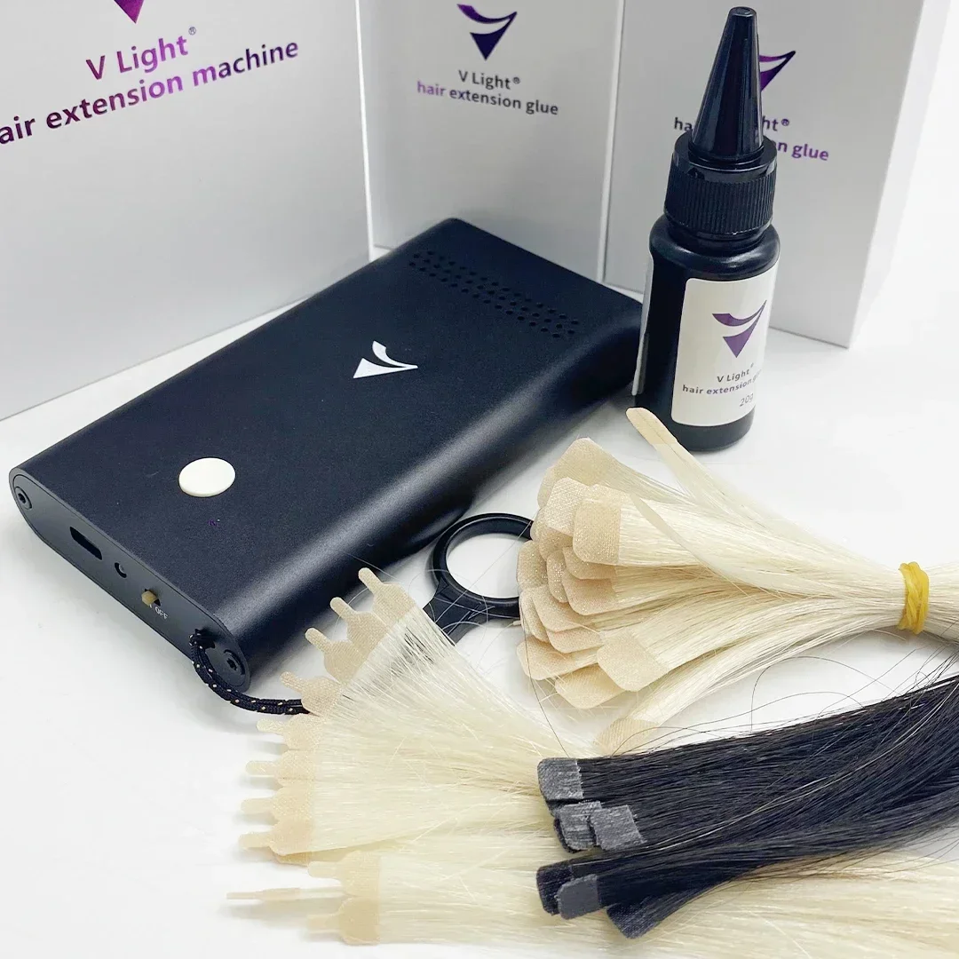 2024 New Arrival New Balayage Color  V Light Hair Extension Tools Hair Extension Machine  V Light Human Hair Extensions