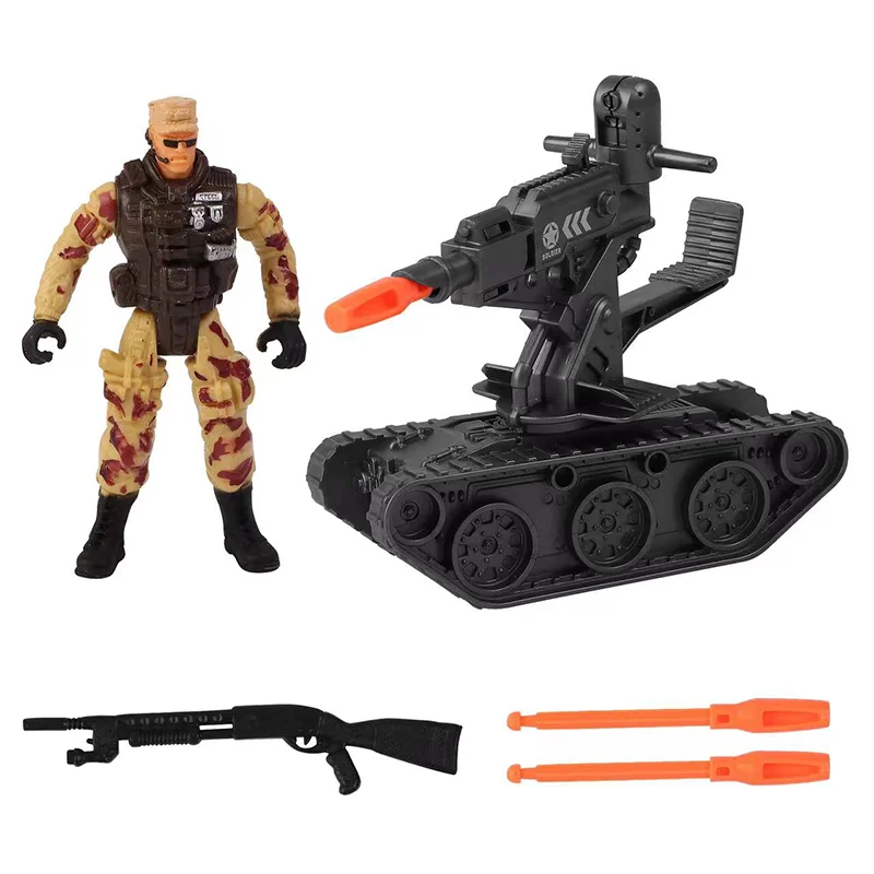 Special Forces Soldiers Police WWII War Game Action Figures Soldier Modle Realistic Military Tank Plane Weapon Toy Kid Gifts