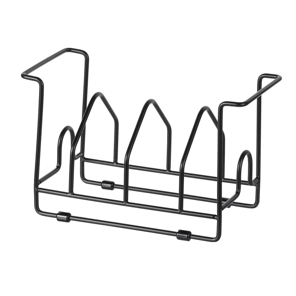 

Dish Organizer Black Storage Rack for Kitchen Dishes Bowls Cutlery Pot Cover Holder Cutting Board Rack Space Saving