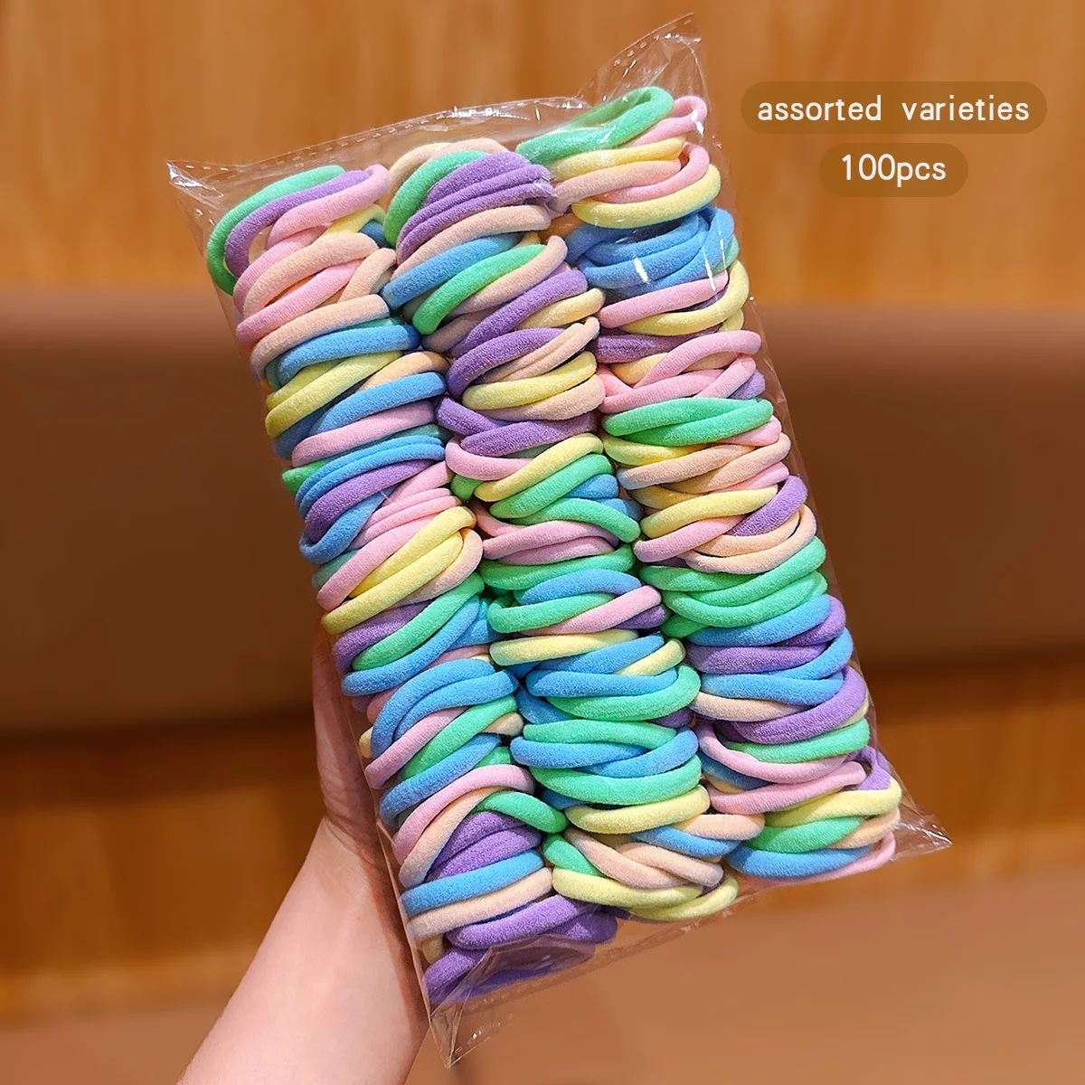 

100 Seamless, High Elasticity, Durable Korean Style Hair Accessories with Elastic Bands Suitable for Women and Girls Daily Use