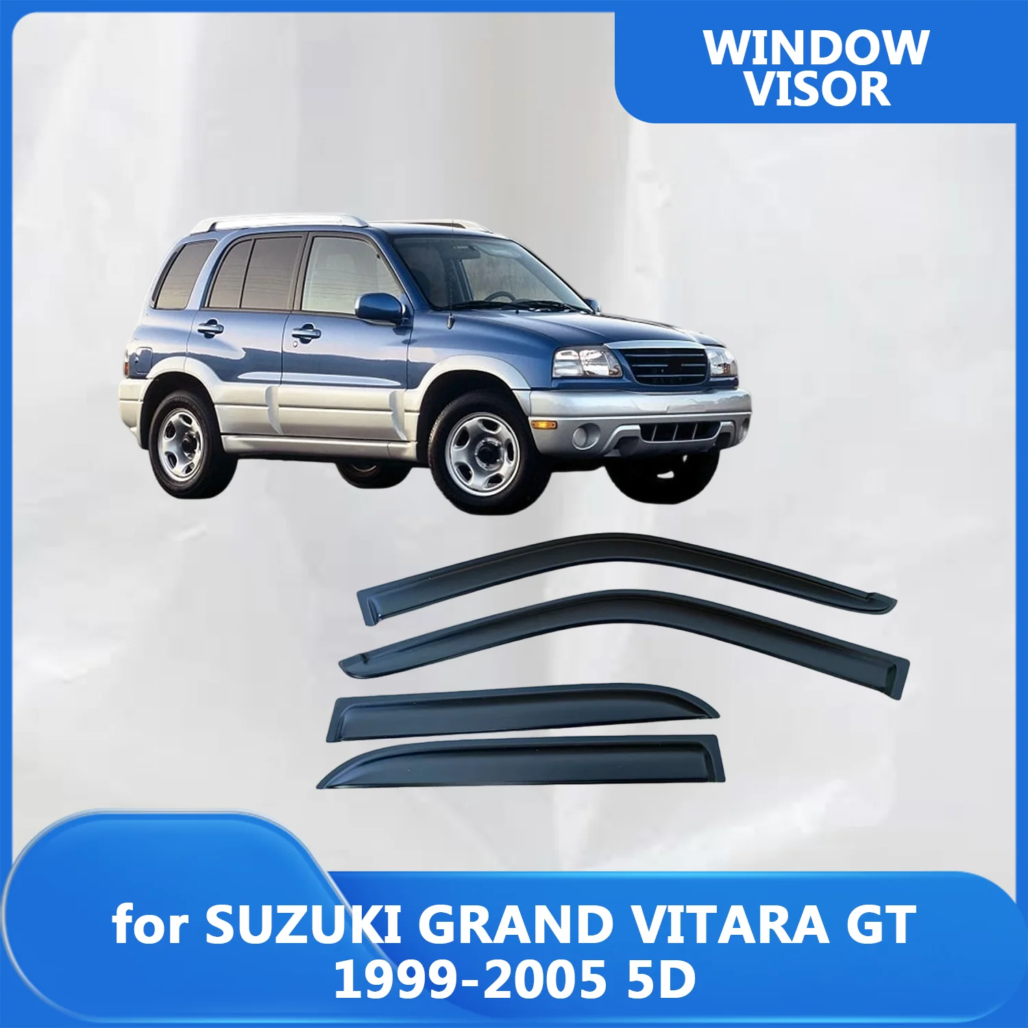 

Window Visor for SUZUKI GRAND VITARA GT 1999-2005 5-DOOR Wind Deflectors Rain Guards Door Visor Vent Shades Ventvisor