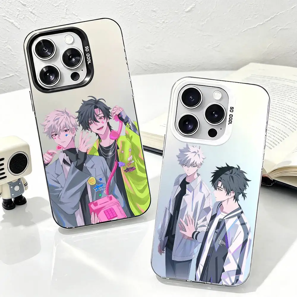 LINK C-CLICK  Phone Case For iPhone 17,16,15,14,13,12,11 Plus,Pro Max,XS,Grey Colorful Plated Inside Cover