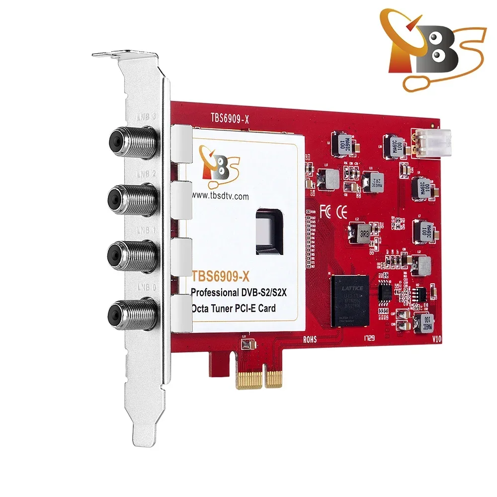 

2025 TBS 6909X V2 DVB-S2/S2X 8-тюнер PCIe-карта цифровой спутниковый ресивер потоковая карта FTA DVB-S2X карта