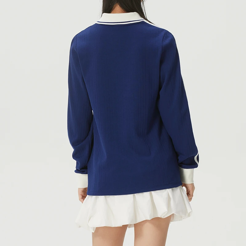 Adidas (Adidas) Trefoil T-Shirt Women's Sportswear Fashionable Polo Shirt Comfortable Breathable Fashionable Long-Sleeved Pullover Ky5732