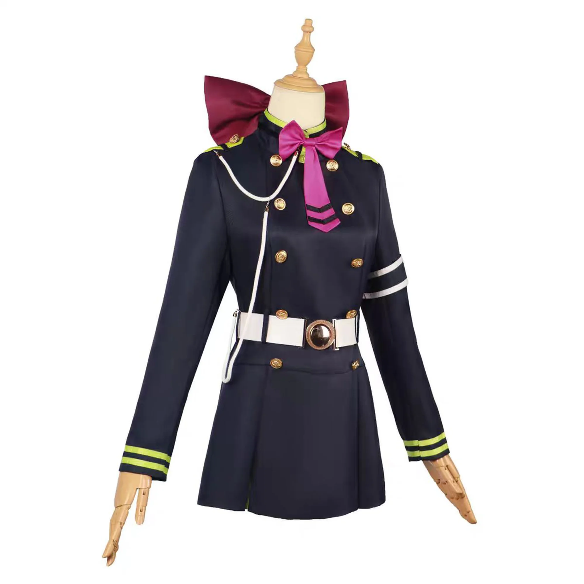 Anime Cosplay Shinoa Hiiragi Costume Uniforme da festa Set completo Abito JK femminile Abiti militari