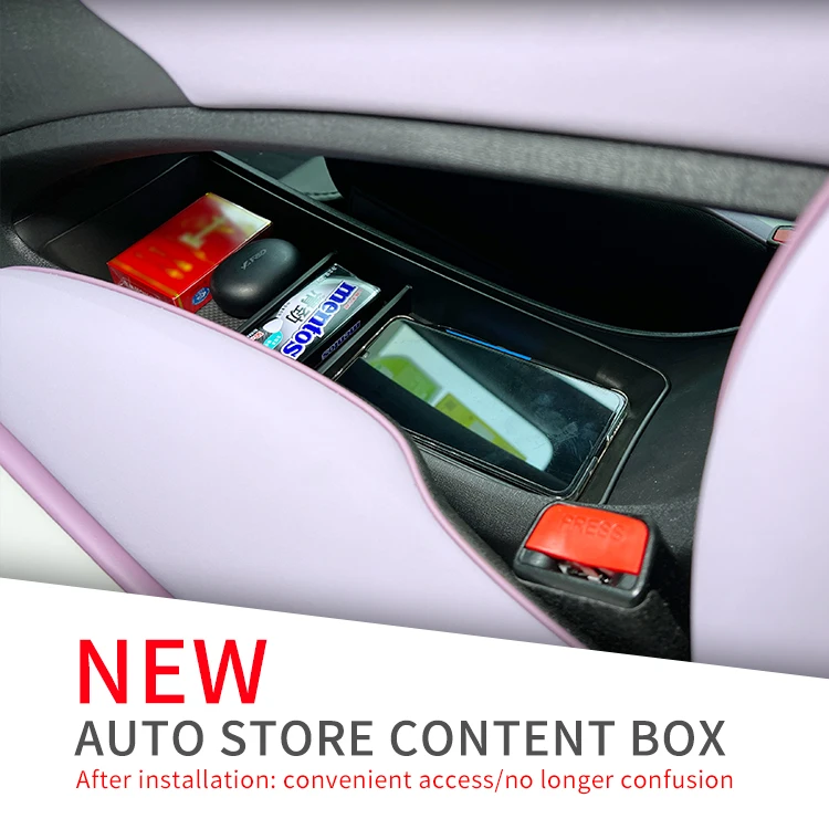 Smabee for BYD Dolphin (Not Fit Dolphin Surf/Dolphin Mini) Car Center Tray Central Lower Layer Storage Box Organizer Tidying