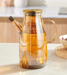 Glass Oil Jugs Household Kitchen Oil Borosilicate Oil Bottle Large-capacity Spice Filling Soy Sauce Bottle Vinegar Canning Jugs