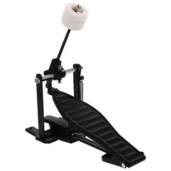 Pedal de tambor de Bajo duradero, accesorios de instrumento de práctica de tambor de un solo Pedal, suministro de instrumentos de Pedal de patada de tambor negro