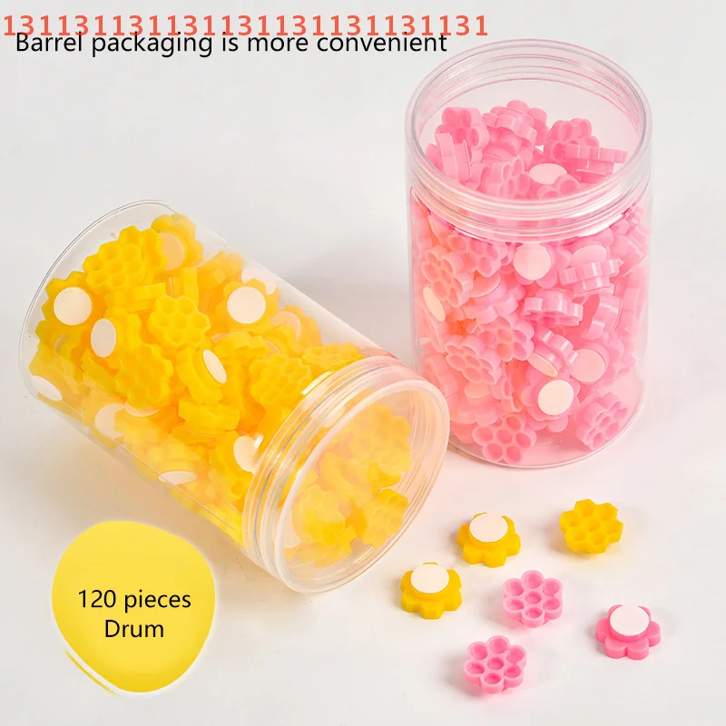 120 pçs/caixa auto adesivo extensão dos cílios cola copos atraso copo enxertia cílios maquiagem ferramenta tatuagem adesivo pigmento copos