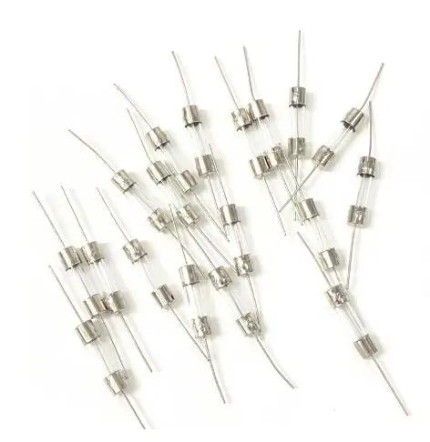 60pcs/lot 5x20 Glass Fuse Tube With Pin Quick Break 5x20 Glass Fuse Tube With Pin Quick Break 0.5A-20A Current 250V Induction
