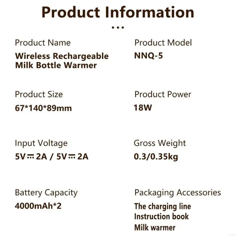 ترقية زجاجة تدفئة لحليب الأم زجاجة تستخدم في الرضاعة الطفل التدفئة حقيبة قابلة للشحن دفئا حقيبة مع شاشة ديجيتال L8RB #2
