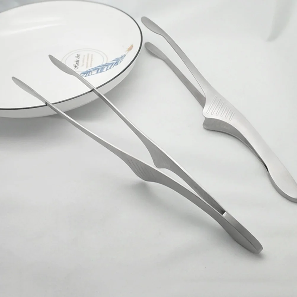 

Stainless Steel Tongs Heat Resistant Anti Slip Kitchen Bbq Tweezers Tools Serving Clips For Barbecue Buffet Hotpot