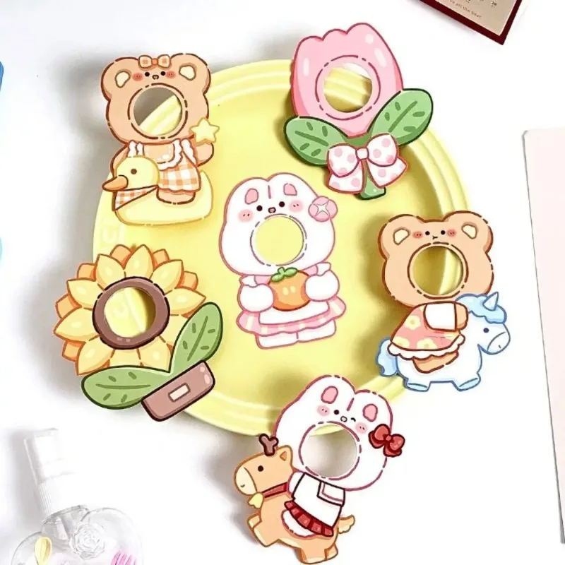 

10Pcs Rabbit Bear Pattern Lollipop Decorative Paper Card Korean INS Lollipop Package Card DIY Packaging Candy Holder