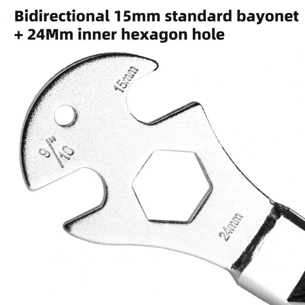 

Ключ для велосипедной педали 15/24 мм, удлиненная ручка с маркировкой номеров, инструмент для снятия велосипедной педали, противоскользящий, высокая прочность