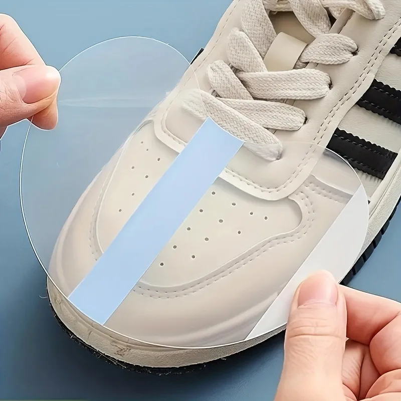 30/90 Stück Schuhzehen-Regenschutzfolien Transparente Schuhkopf-Fleckenentferner Verschleißfeste Schmutzresistente Wasserdichte Schuhaufkleber