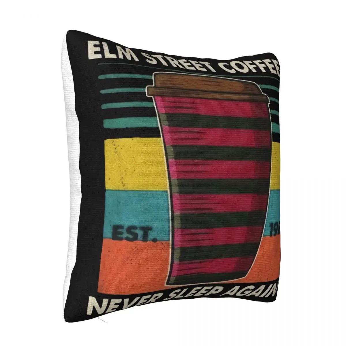 Elm Street Coffee Est 1984 Never Sleep Again Funny Birthday Unisex Tee Game Pillow Case