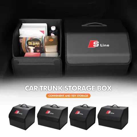 자동차 트렁크 주최자 상자 Audi Quattro A4 A5 Q5 A1 Q7B6 B8 B7 B9 B5 A3 8P 8V 8L A6 용 대용량 다용도 도구 보관