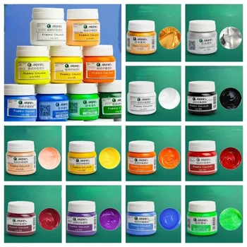 50ml 섬유 안료 크리 에이 티브 DIY 손으로 그린 ​​낙서 신발 섬유 의류 방수 비 색상 손실 그림