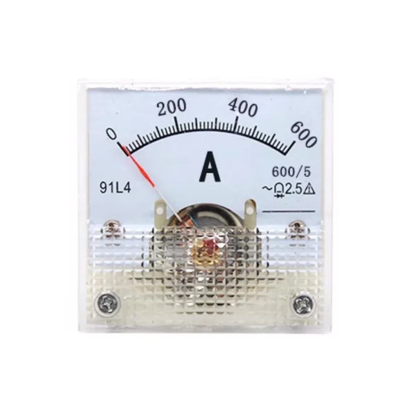 91L4 AC Ammeter Analog Amp Meter Gauge Rectangle Panel Meter Current Tester 1A/2A/30A/50A/100A Ammeter