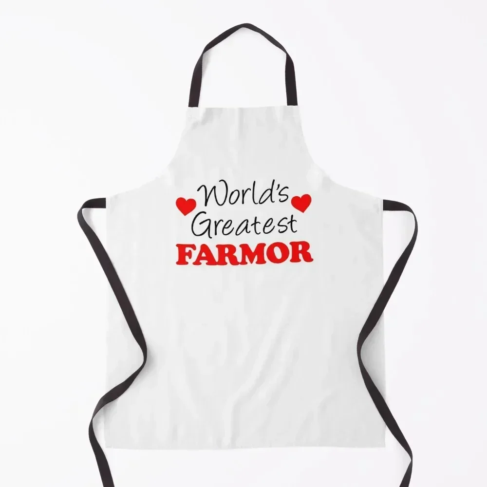 

World's Greatest Farmor Swedish Grandmother Apron Trim Cloth For Women cleanings Hairdresser Apron