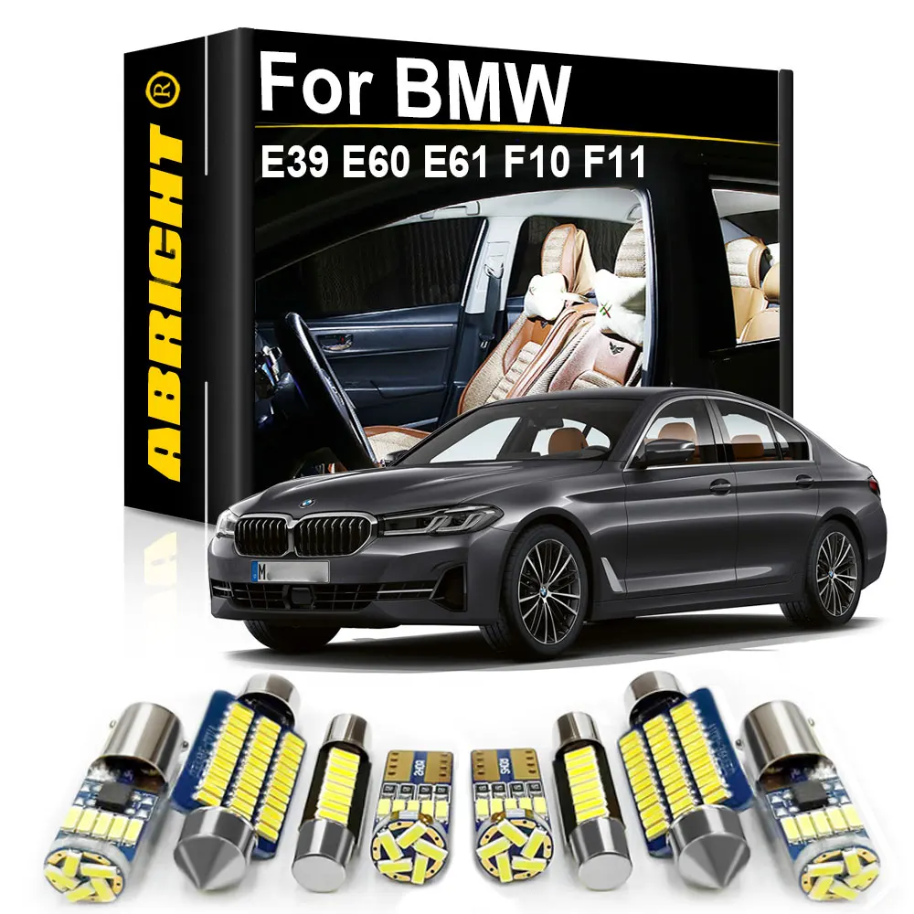 

ABRIGHT For BMW 5 Series E39 E60 E61 F10 F11 530d 540i Vehicle LED Interior Map Dome Roof Light Kit Canbus Car Accessories