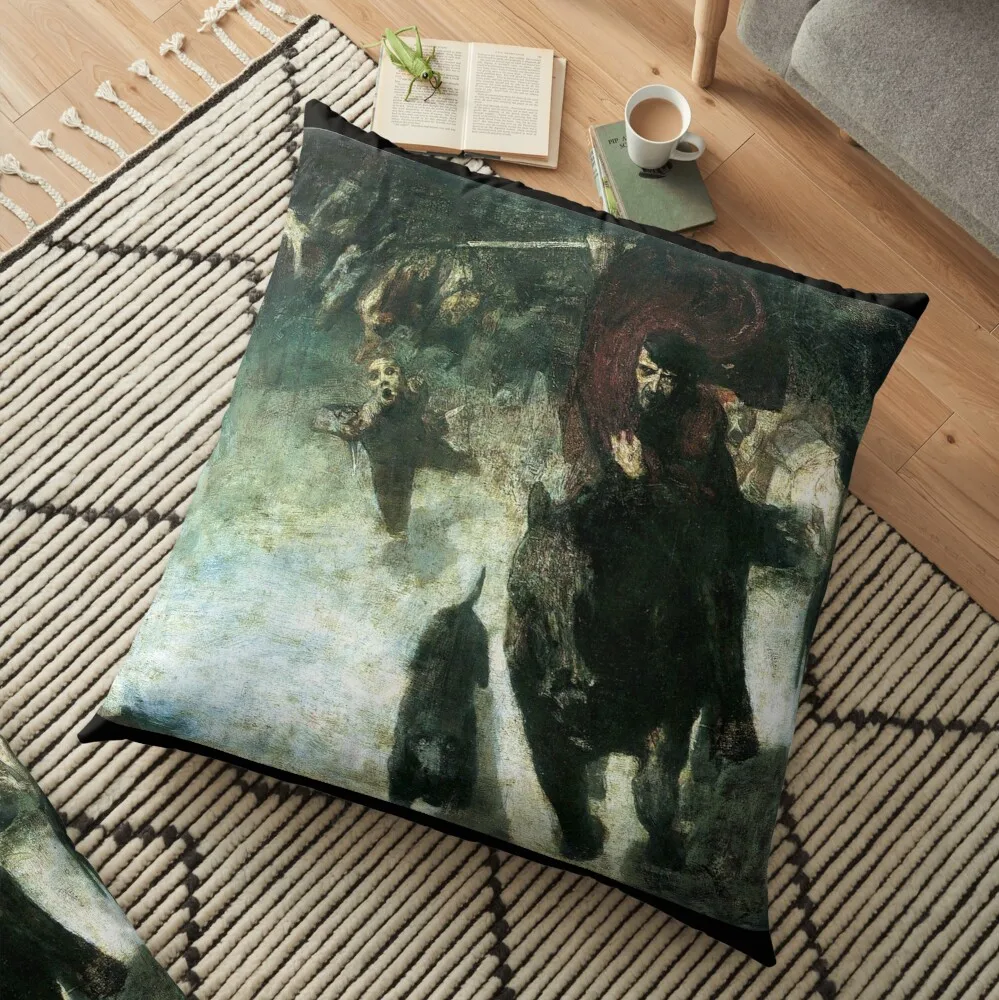 

The Wild Chase - Franz Von Stuck Floor Pillow Decorative Sofa Cushions Sofa Cushions Cover