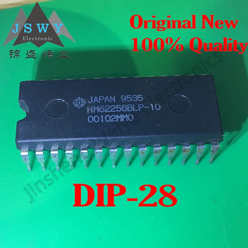 HM62256ALP-10 HM62256BLP-10 straight DIP-28 SRAM memory chip IC 100% brand new and genuine 10PCS free shipping Electronics