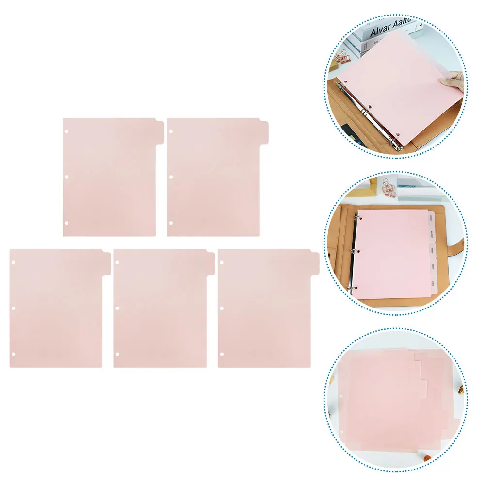 1 pz Raccoglitore File Divisori di Pagina Notebook Tab Divisori Raccoglitore Staccabile Schede Materiale Pp Per Libri Rapporti Riviste