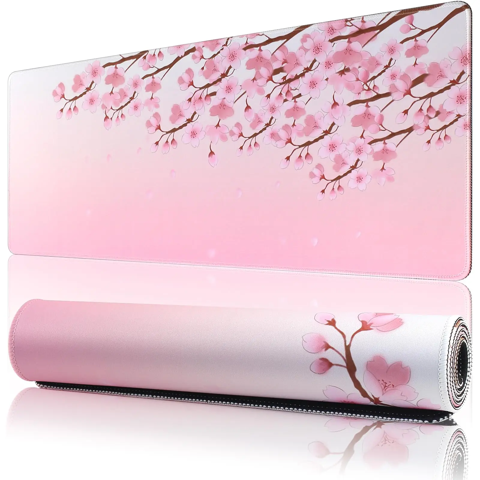 

Japanese Cherry Blossom Pattern Table Mat,pink Desktop Decoration,non-slip Waterproof Gaming Mouse Pad, Perfect Gift for Friends