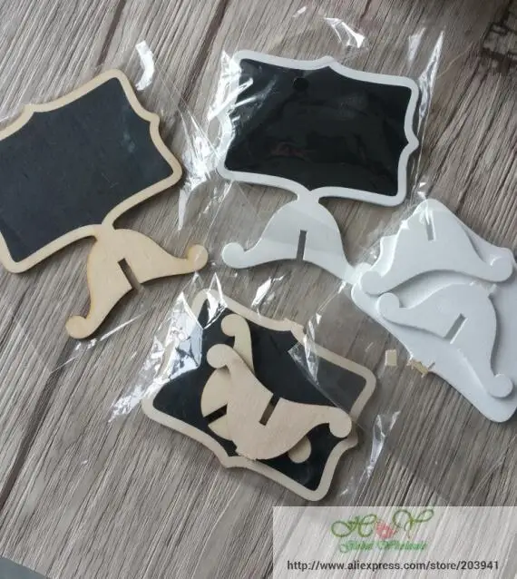 5pcs/lot Mini Blackboard For Seating Cards Wooden Product writable Message multi-function