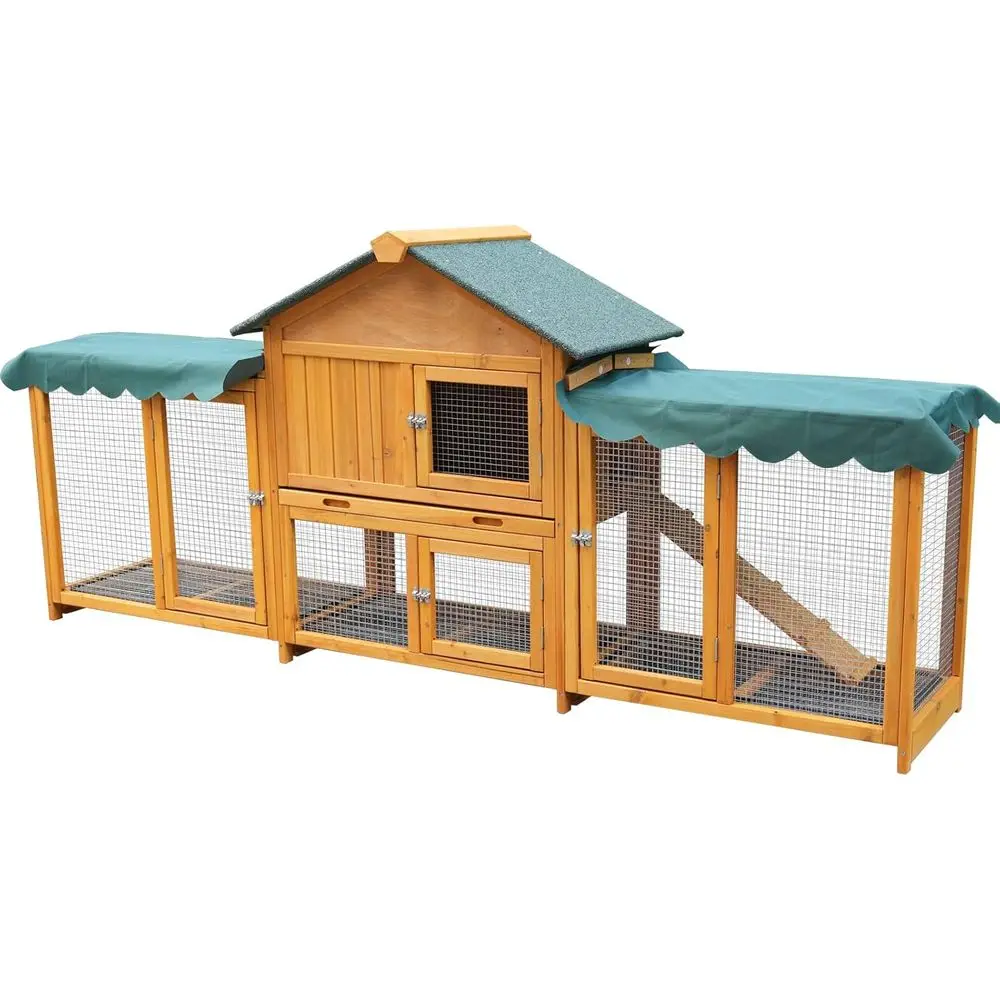 

Большой деревянный вольер для кроликов 82 (размеры в см), водонепроницаемый, со съемным поддоном, подходит для мелких животных и курятника