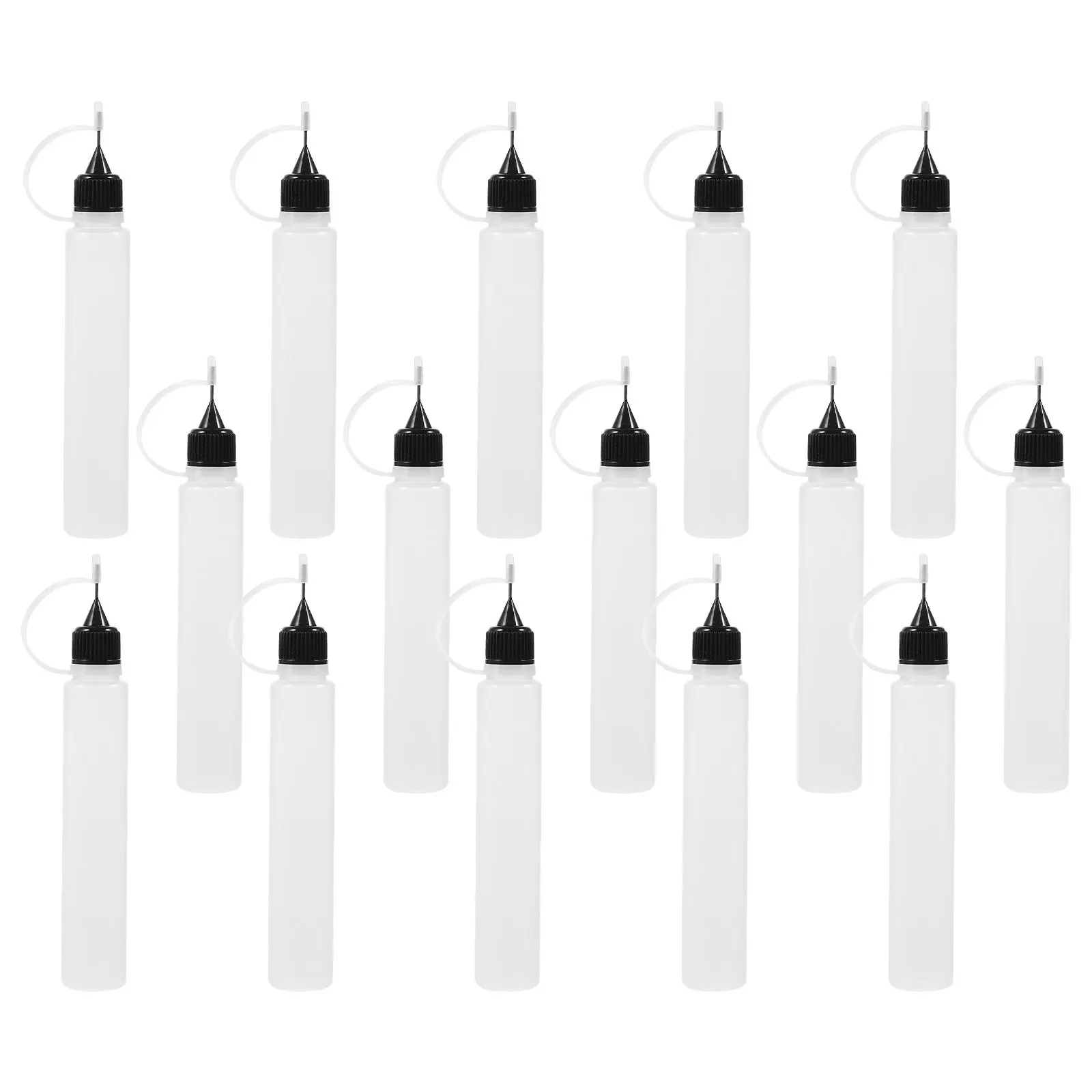 

Набор из 15 пустых пластиковых бутылочек-аппликаторов с игольчатым наконечником для точного дозирования клея и жидкостей для рукоделия и рисования