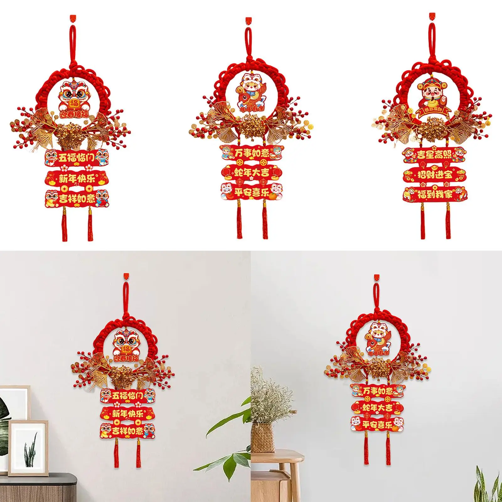 Chinese New Year Hanging Ornament Traditional for Bedroom Wall Housewarming