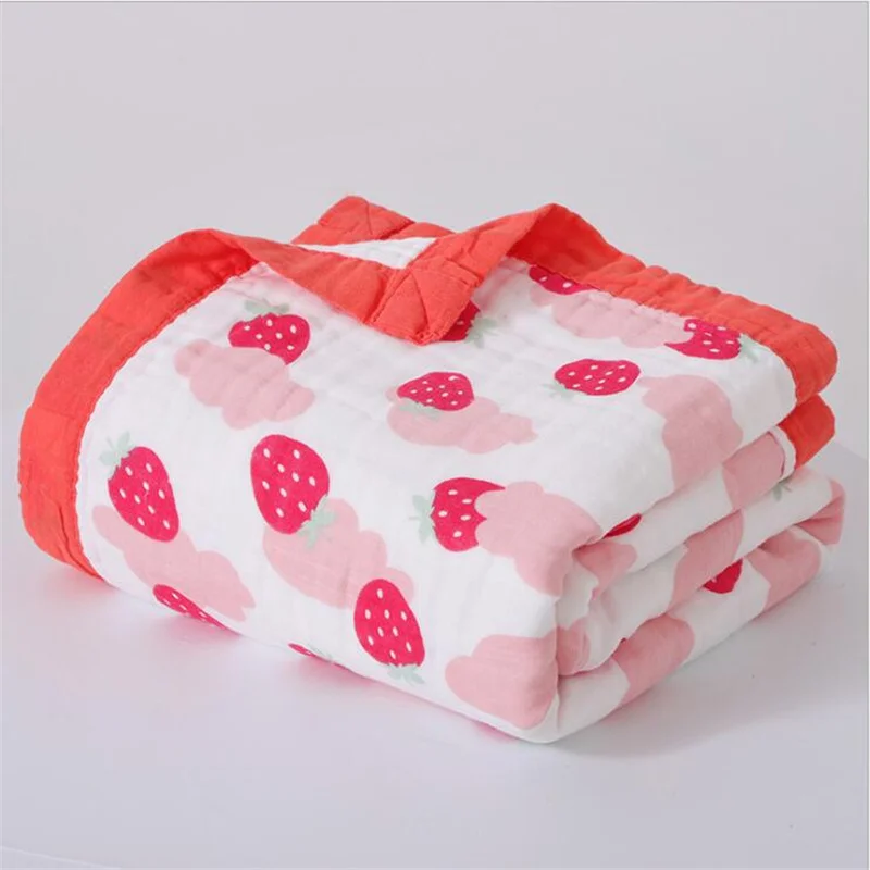 120*150cm Six Layers Muslin Cotton Baby Blankets Newborn Boys Girls Receiving Swaddle Wrap Kids Swaddling Bedding Sheet