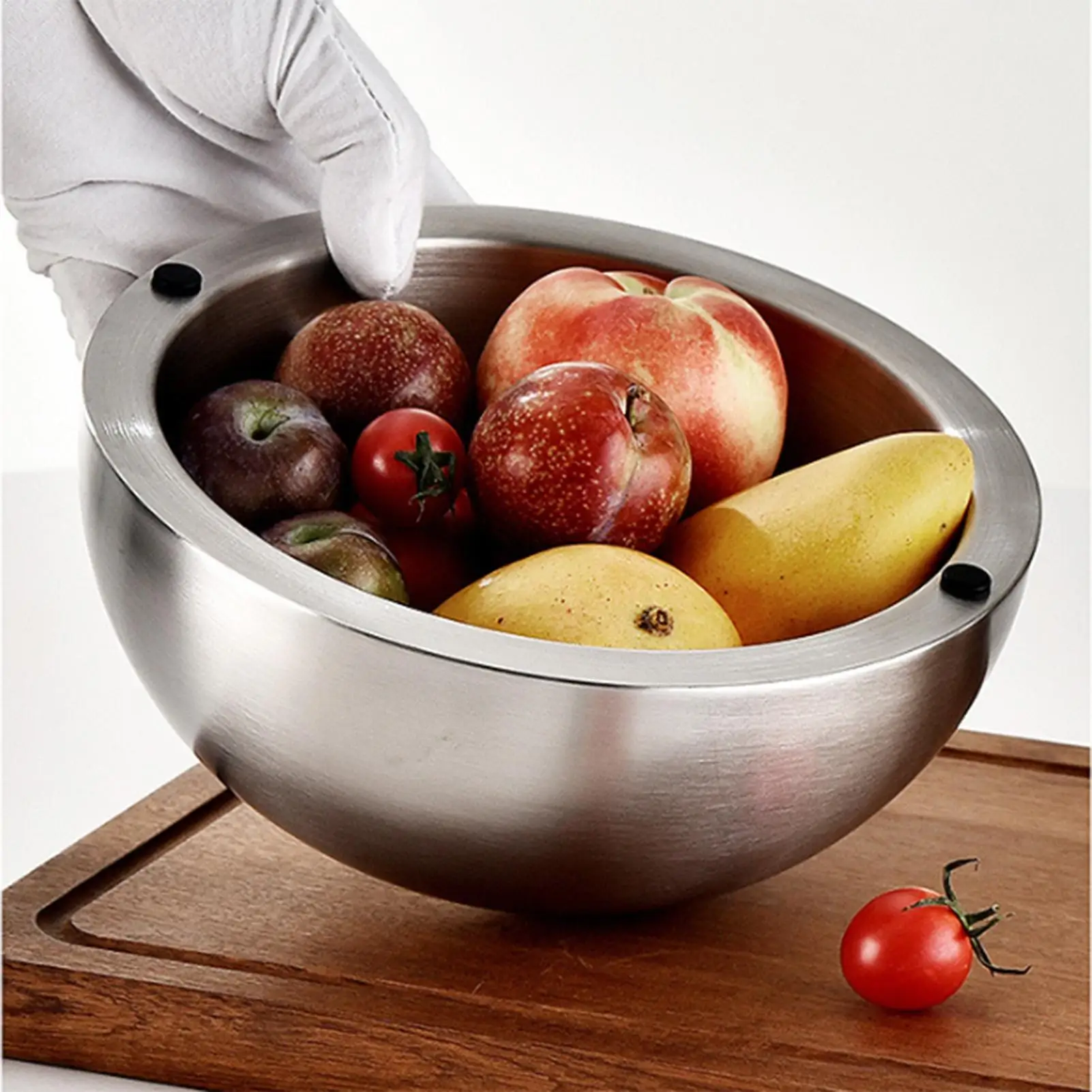 

Dip Chiller Bowl Stainless Steel Cold Party Server Insulated Dip Chiller Bowl for Sauces Guacamole Salad Fish Shrimp Fruit