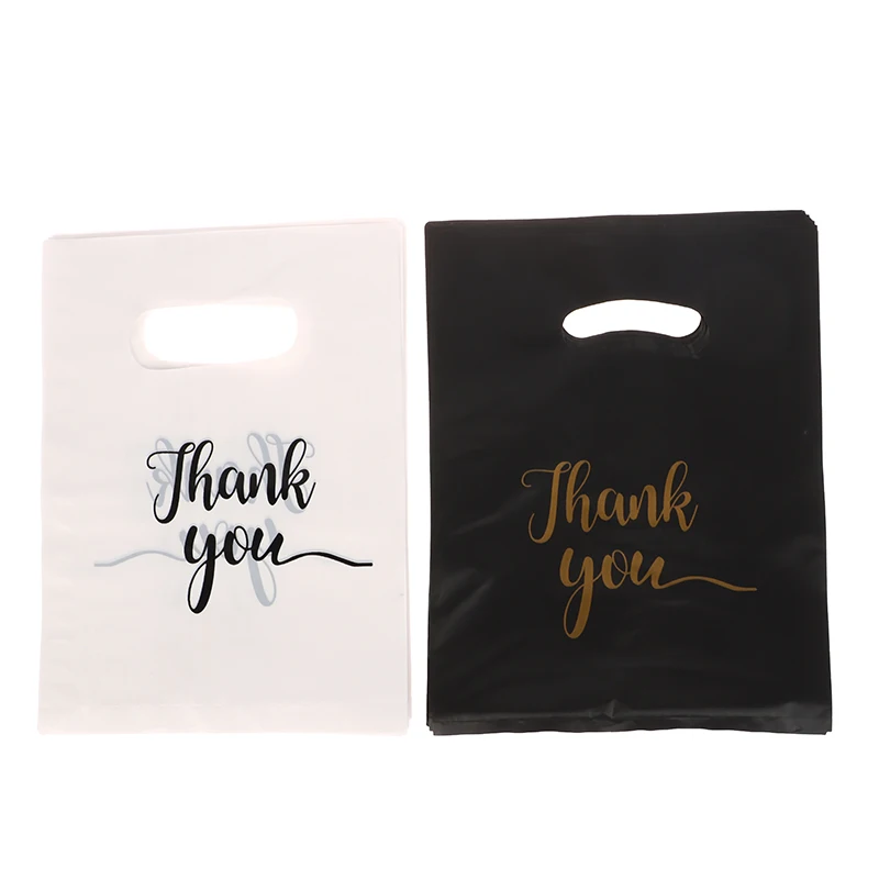 Mini bolsas de regalo de plástico reutilizables, 10 piezas, para fiesta, cumpleaños, Acción de Gracias, navidad