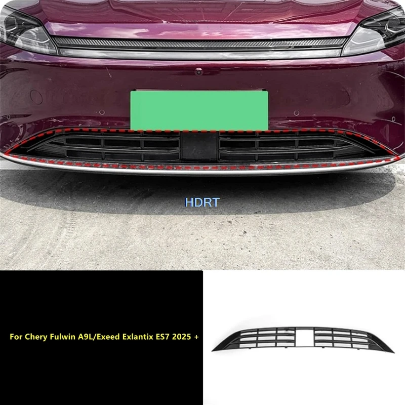 يصلح لشيري فولوين A9L/Exeed Exlantix ES7 2025 + نمط السيارة المصد الأمامي سباق الشوايات غطاء خزان المياه شبكة مقاومة للشاشة الحشرات