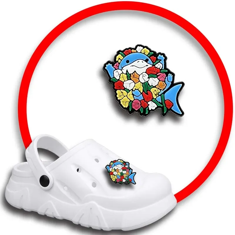 Oceanshark Shoe Charms for Crocs Sandals Women Clogs Pins Shoe Decorations Accessory Men Badges Girls Kids Shoes Accessories