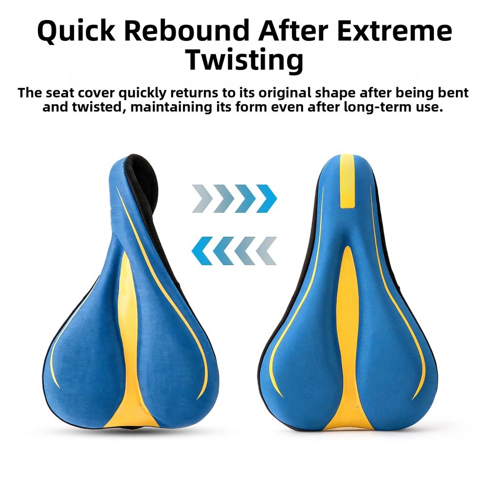 Silicone Bicycle Seat Cover Thickened Sponge Cushion With Anti Slip Texture And Ventilation Hollow For Mountain Road Bike view 4