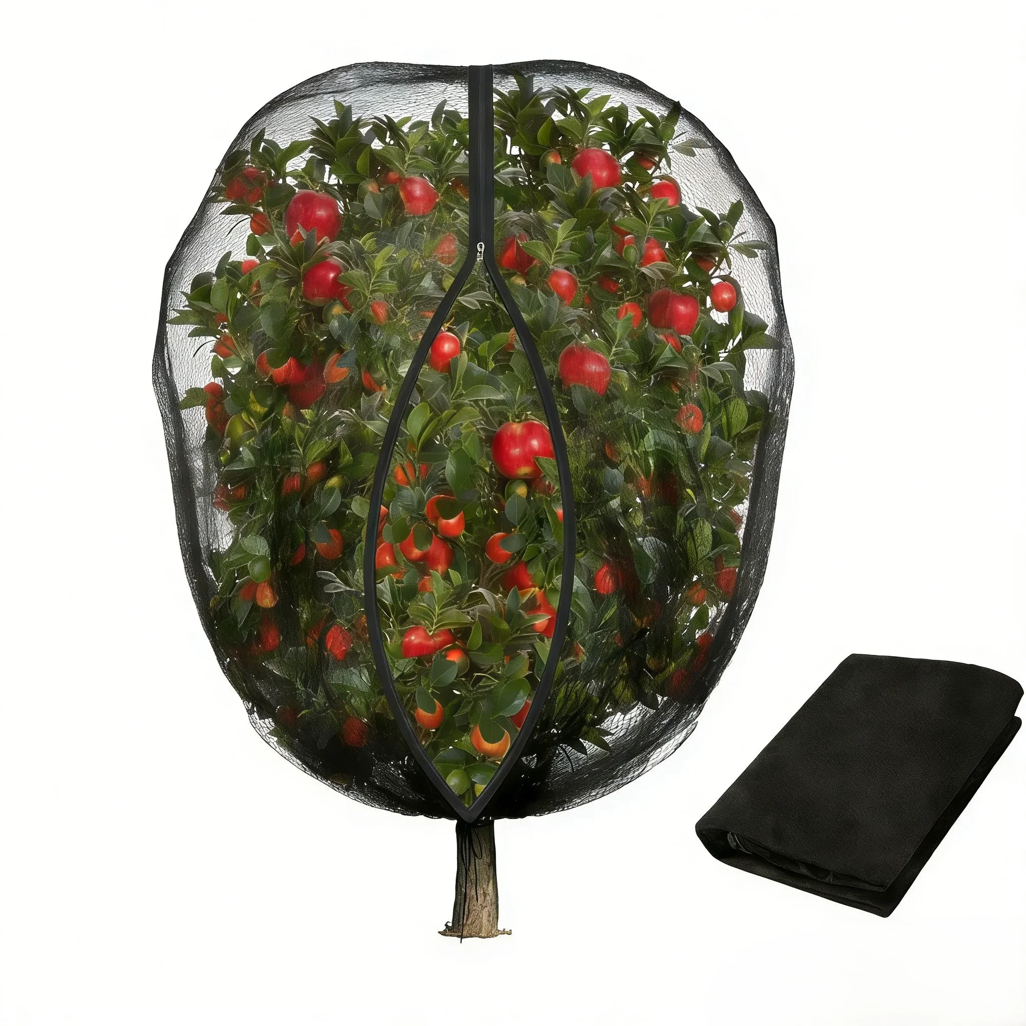 1Pc Fruit Tree Netting Breathable Protection Net W/ Drawstring 6.6*7.9FT Polyester For Gardening Plant Protection
