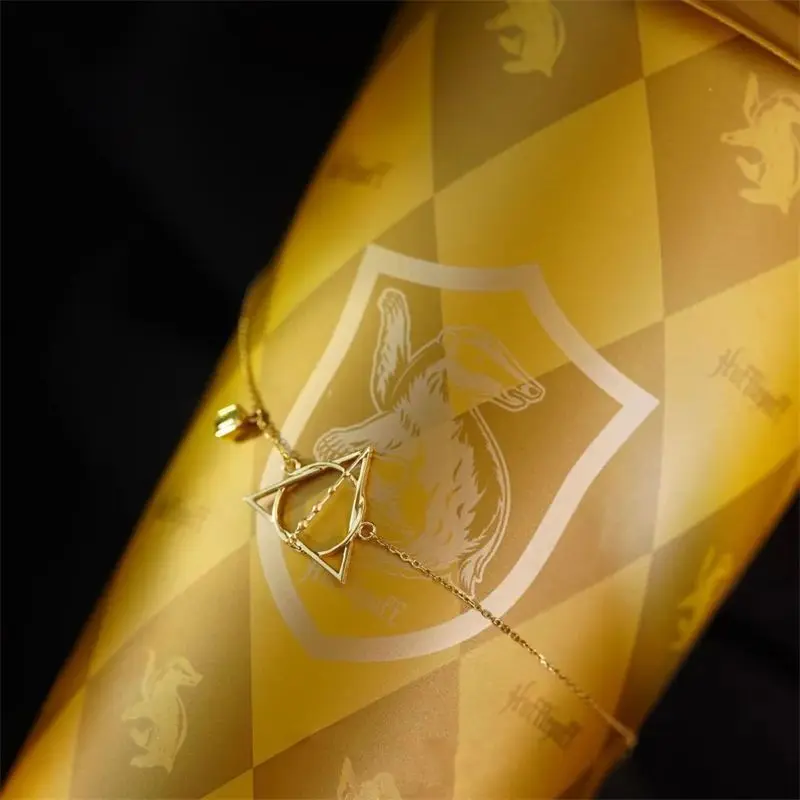 Badger House Deathly Hallows Gold Bracelet Anime Peripheral Jewelry Gift
