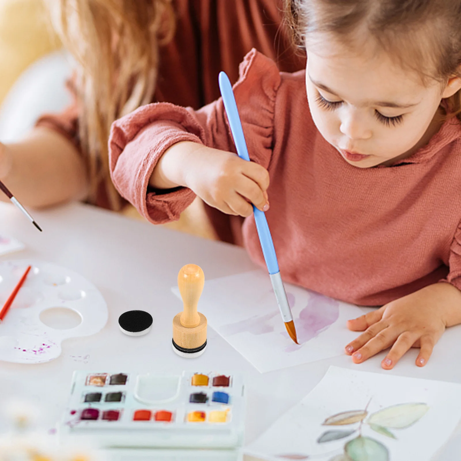 1 set 1 set Mini Inkt Tool Vervangbare Ronde Schuim Pad Voor Vloeibare Inkten Art Craft Projecten Inkt Mengborstels Nood Spons